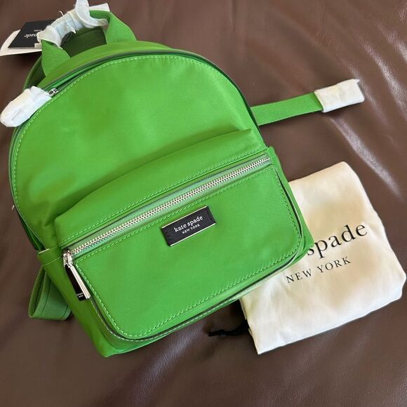 Kate Spade Sam Icon Ksnyl Small Nylon Backpack in KS GREEN main image 7